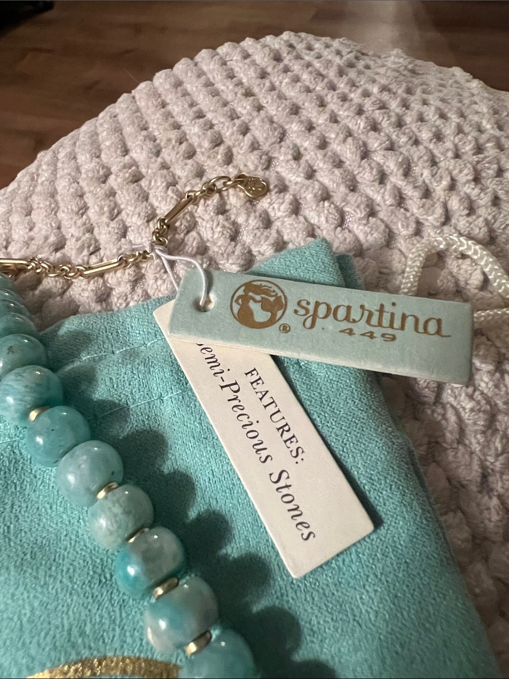 Spartina 449 Amazonite Bead necklace NWT - Picture 2 of 7